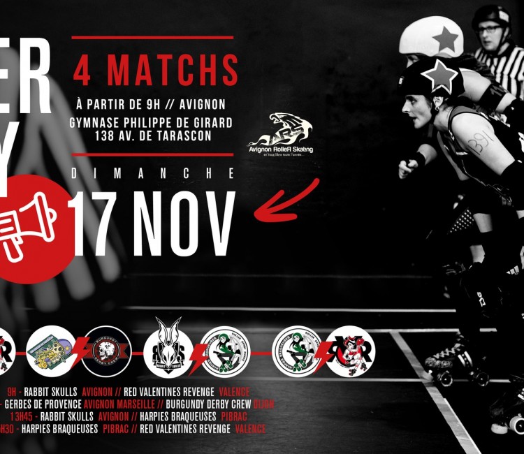 MATCHS ROLLER DERBY AVIGNON MARSEILLE 2024