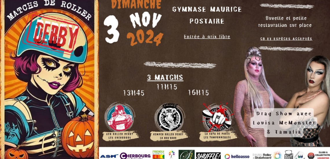 Matchs Roller Derby Cherbourg NOVEMBRE 2024