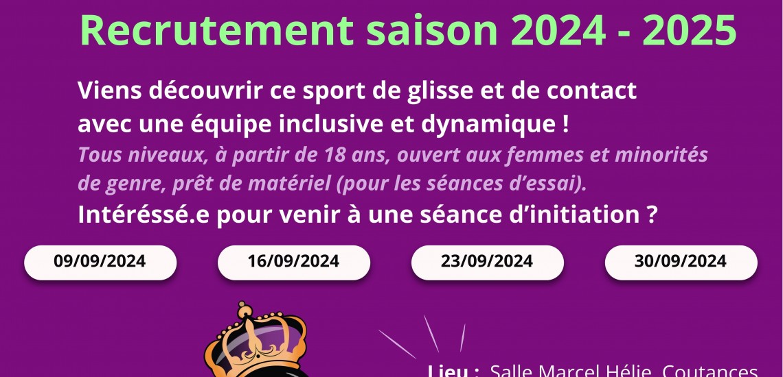 RECRUTEMENT 2024 Coutances Roller Derby