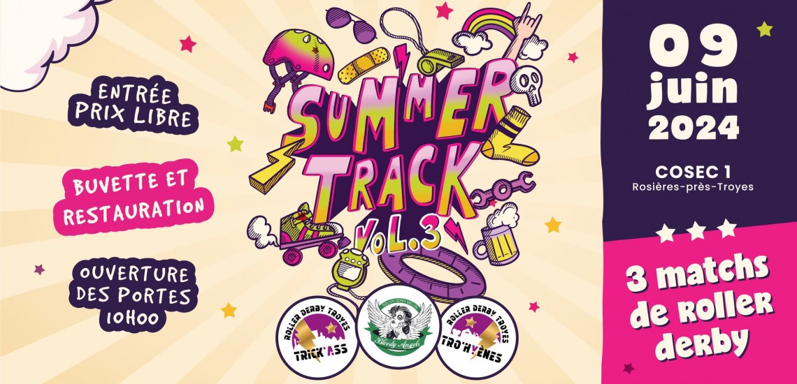 Summer track roller derby Troyes juin 2024